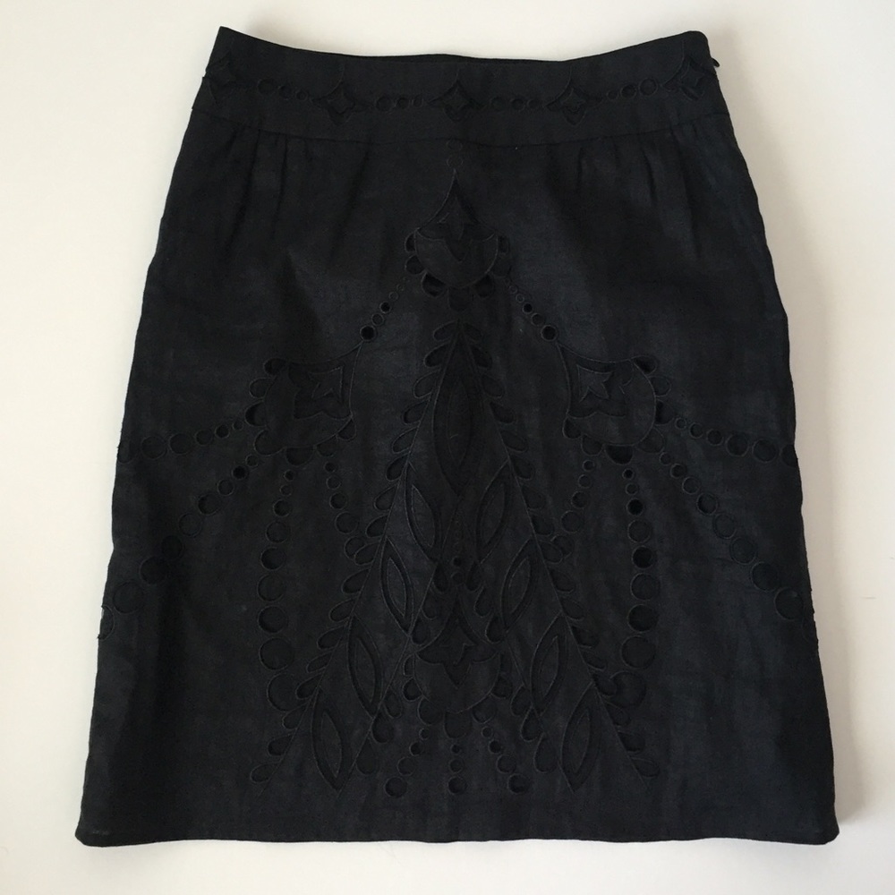 Etcetera black linen cutout skirt - Picture 2 of 4